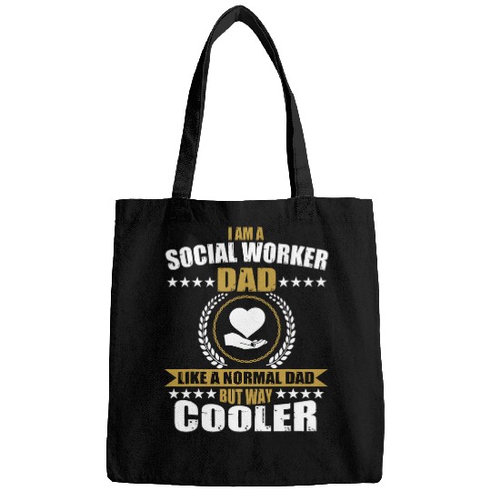 Funny Social Worker Dad Apparel School Counselor For Men Bags