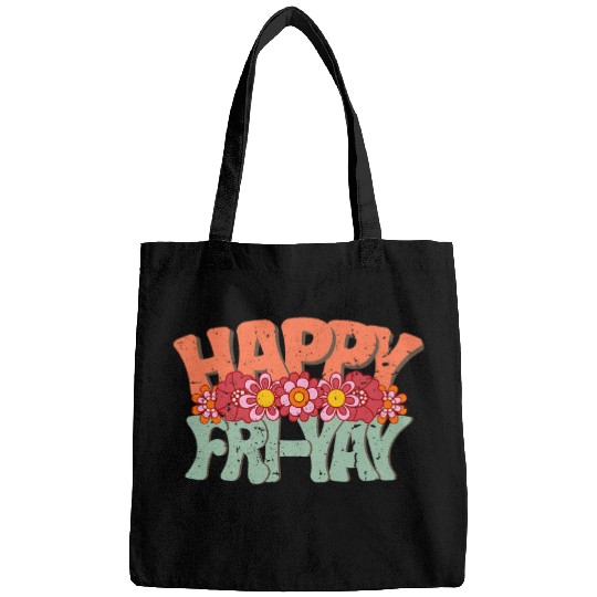 Happy Friyay Friday Lovers Fun Teacher Groovy 2 Bags