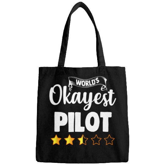 Pilot Funny Gift Worlds Okayest Airline Pilot Bags