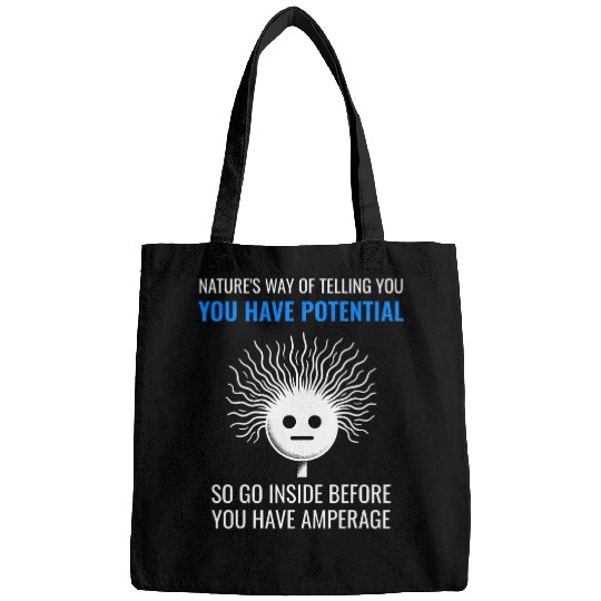 Electricity Amperage Pun Science Buffs Physics Teacher Quote Bags