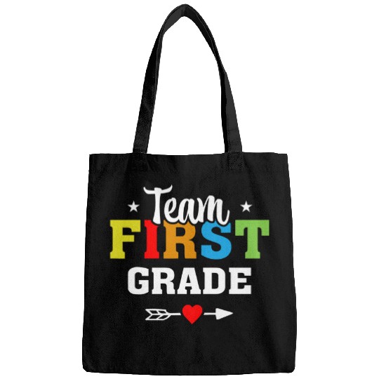 Team First Grade Teacher Student Funny Back To School Bags
