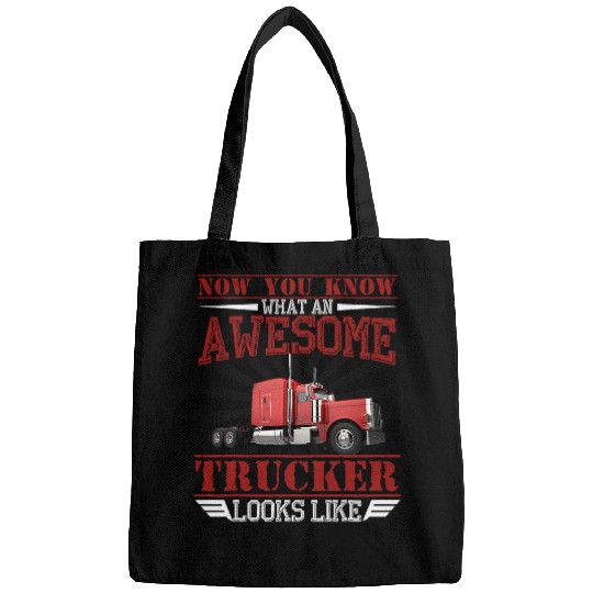 Awesome Trucker Big Rig SemiTrailer Truck Driver Gift 4 Bags