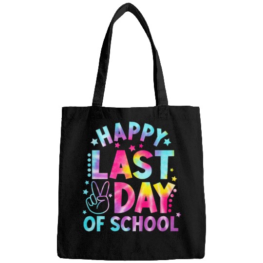 Tie Dye Happy Last Day of School Teacher Student Graduation Bags