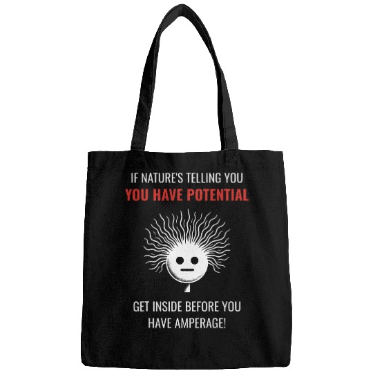 Electricity Amperage Pun Science Buffs Physics Teacher Bags