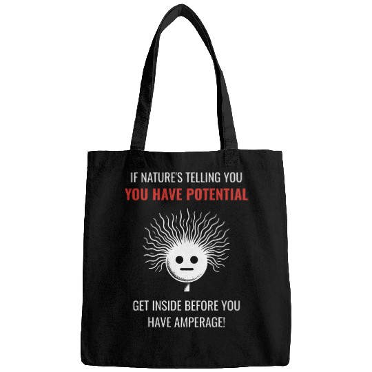Electricity Amperage Pun Science Buffs Physics Teacher Bags