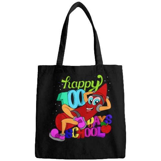 Teacher Student Girls Boys Gift Happy 100 Days Of School Bags