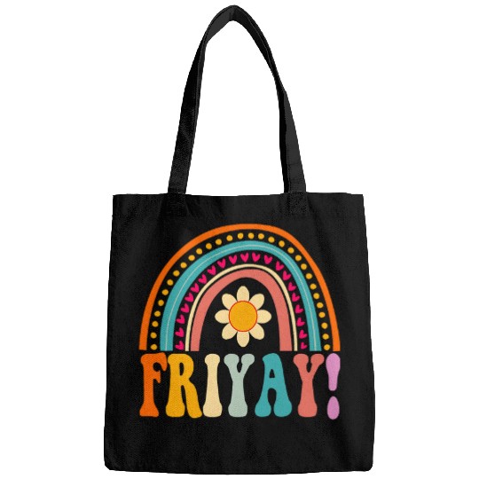 Happy FriYay Friday Lovers Teacher Rainbow FriYay Weekend Bags