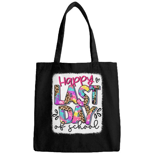 Bleached Happy Last Day Of School Teacher Student Graduation 2 Bags