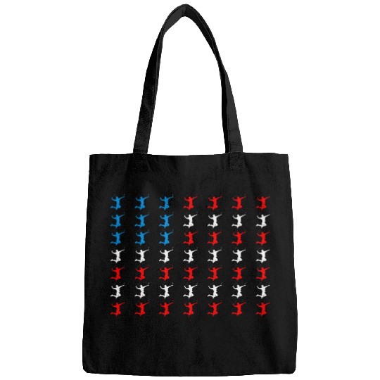 Badminton Player American Flag Independence Day 4th Of July Bags