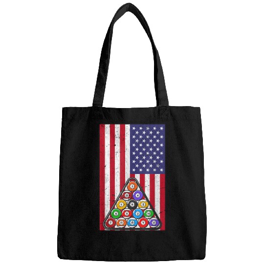 8 Ball American Flag Billard Player Bags