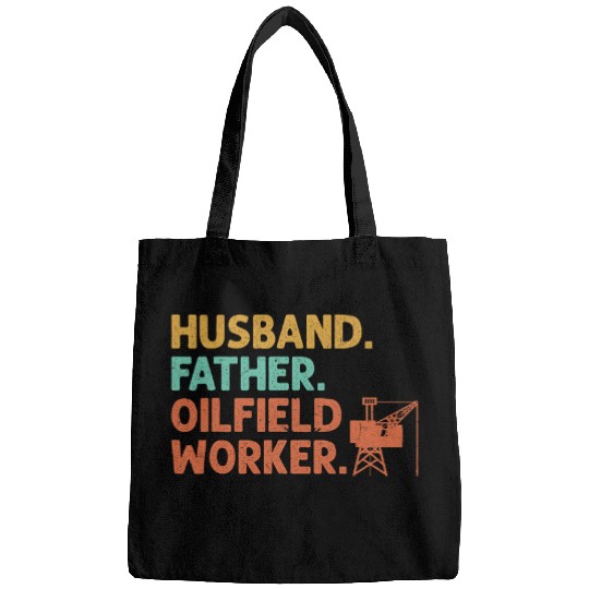 Mens Husband Father Oilfield Worker Bags
