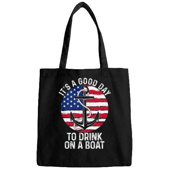 4th Of July Boating Its A Good Day To Drink On A Boat 1 Bags