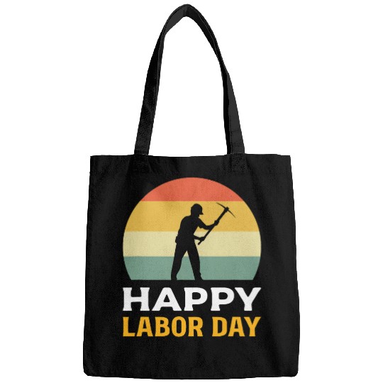 Happy Labor Day Construction Worker Bags