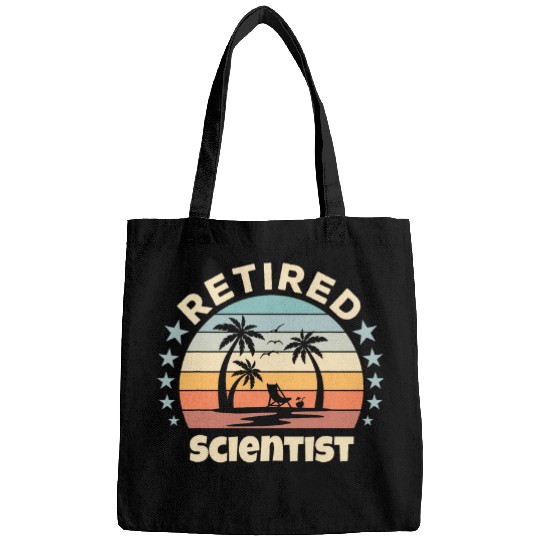 Retired Scientist Beach Sunset Tropical Vibes Bags