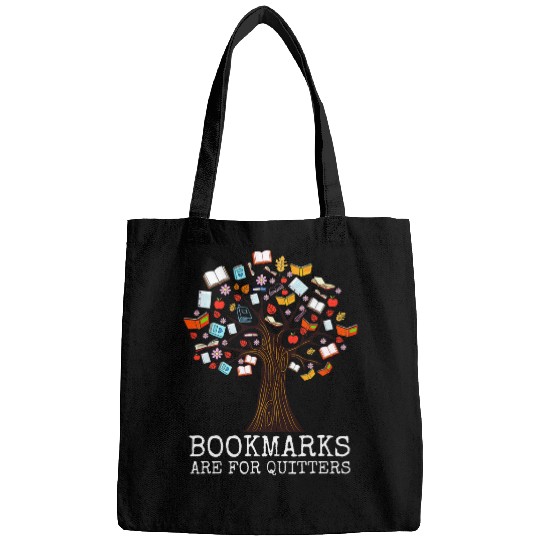 Bookmarks Are For Quitters Funny Owl Reading Women Men Kids Bags