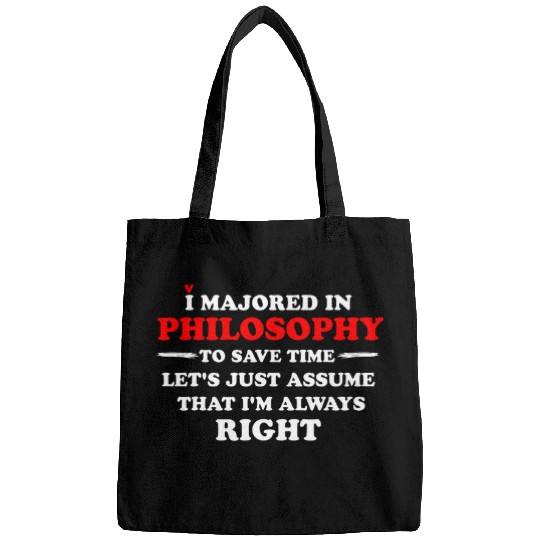 Funny Philosophy Major Student College Graduation Bags