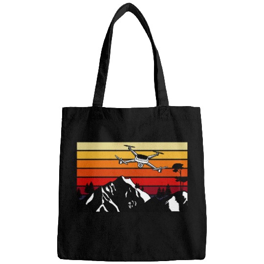 Drone Life Themed Retro Drone Flying for Drone Operator Bags