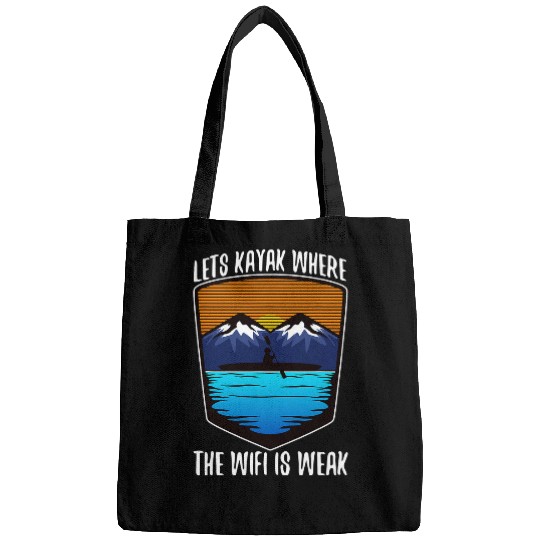 Kayak Boat River Paddle Wifi is Weak Hobby Adventure Nature Bags