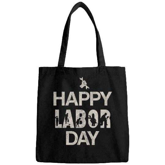 Happy Labor Day Graphic Celebrate the American Worker Bags