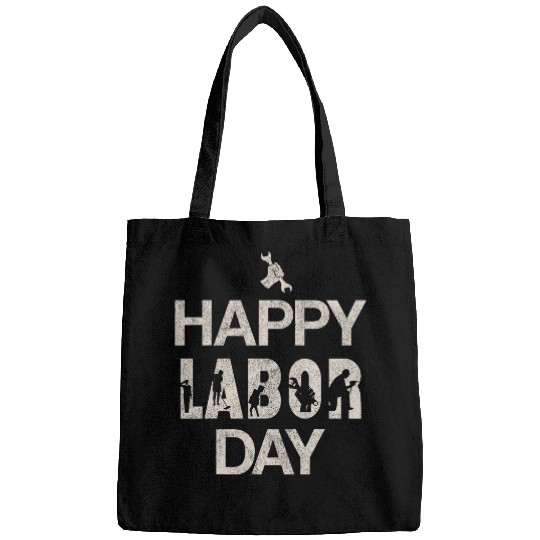 Happy Labor Day Graphic Celebrate the American Worker Bags