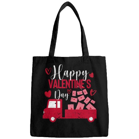 Happy Valentines Day Red Truck With Letters Postal Worker Bags