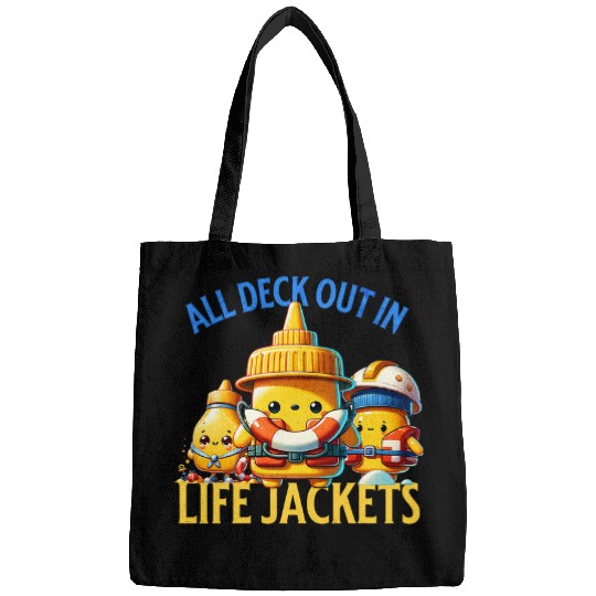 Funny Boat Cruise muster drill safety sea vacation 3 Bags