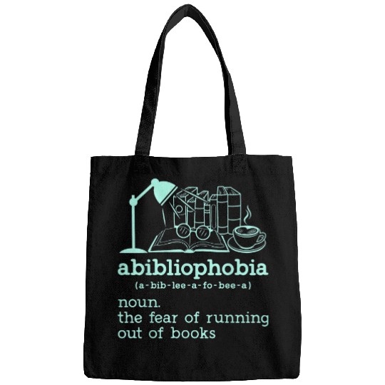 Abibliophobia Librarian Reader Bookish Bookworm Book Lover Bags