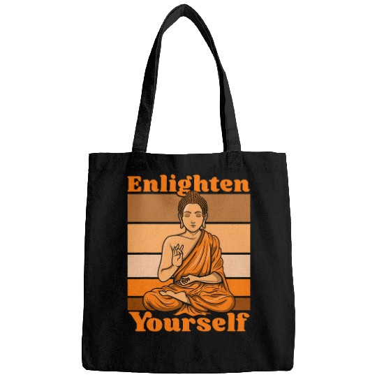 Enlighten Yourself Buddhist Statue Symbol Priest Buddhism Bags
