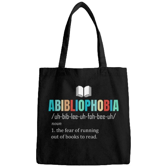 Abibliophobia Definition Reading Bookworm Reader vintages Bags