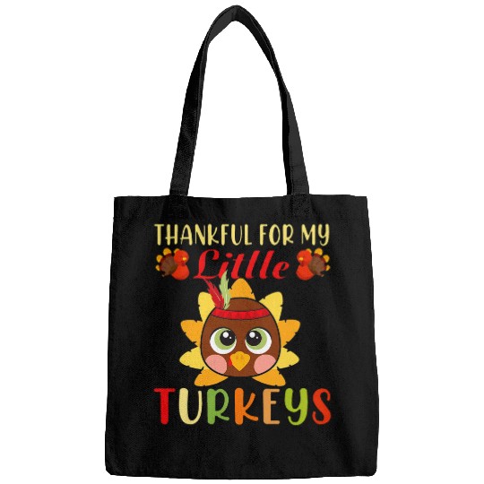 Thankful for My Little Turkeys Thanksgiving Teacher Rainbow Bags