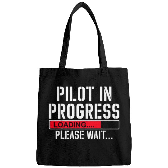 Pilot In Progress Funny Flight School Student Lovers Bags