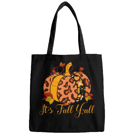 Health Worker Leopard Pumpkin Autumn Thanksgiving nurses Bags