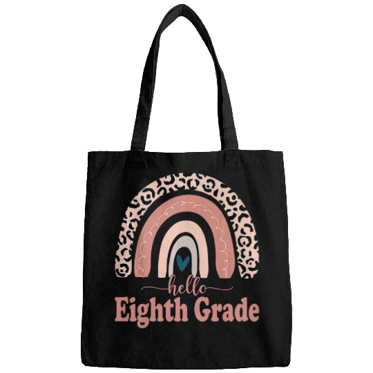 hello eighth grade rainbow teachers student back to school Bags