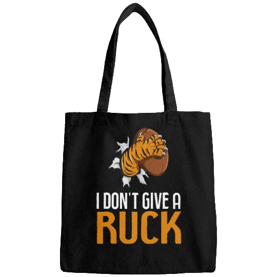 I dont give a ruck Funny Pun for a Rugby Coachs Bags