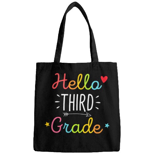 Hello 3rd Grade Back to School Funny Teacher Student Bags