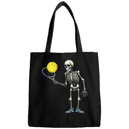 Groovy Pickleball Skeletons Tee Halloween Costume Pickleball Bags