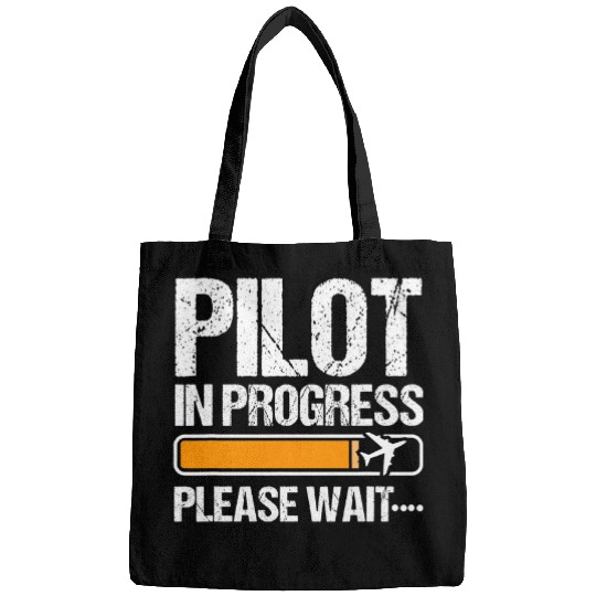 Pilot In Progress Please Wait Funny Pilot School Student 3 Bags