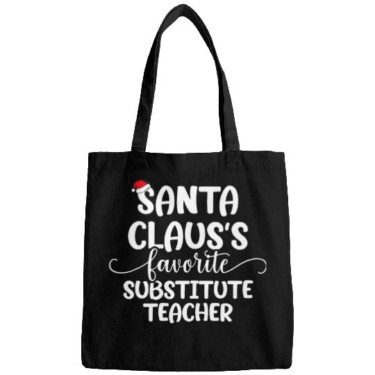 Santa Claus Favorite Substitute Teacher Bags