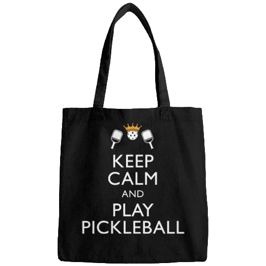 Keep Calm and Play Pickleball Funny Pickleball Player Sport Bags