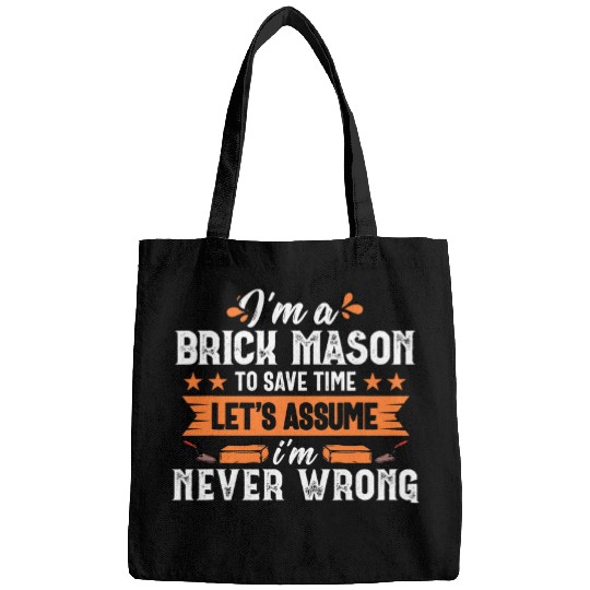 Save Time Brick Mason Bricklayer Construction Worker Gift Bags