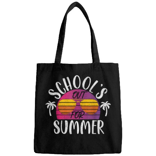 Retro Day Of School Student Schools Out For Summer Teacher Bags