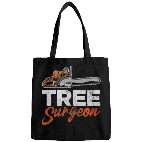 Tree Surgeon Arborist Chainsaw Arboriculture Forester Grunge Bags