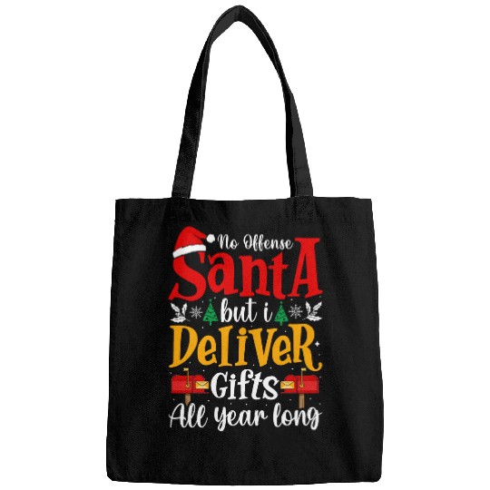 Santa I Deliver Gifts Postal Worker Parcel Service Novelty Bags