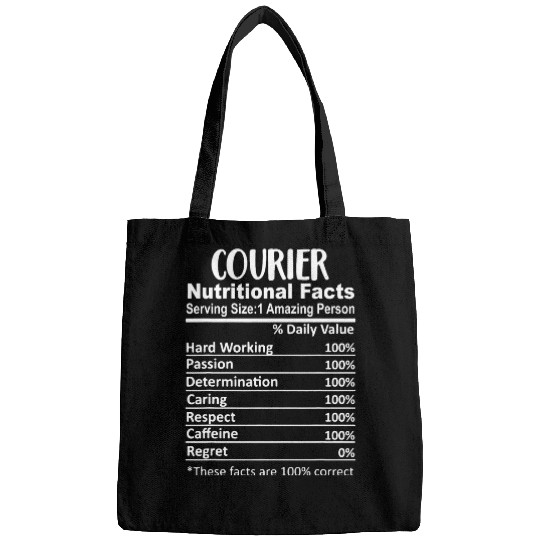 Courier Nutrition Facts Delivery Postal Worker Funny Bags