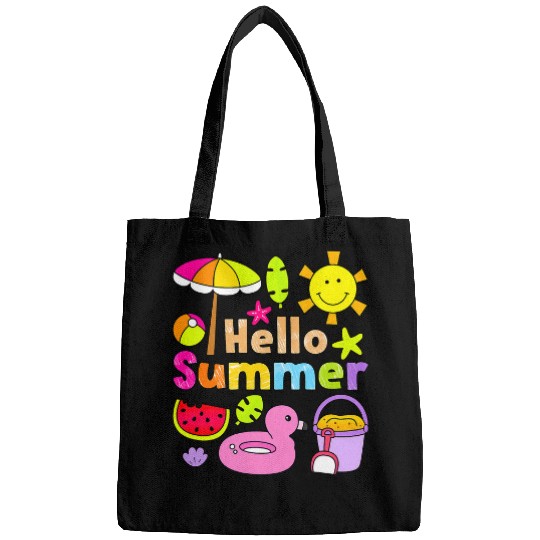 Hello Summer Happy Last Day School Summer Vacation Toddler Bags