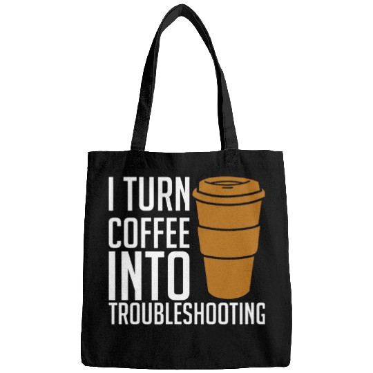 Sarcastic Coder Coffee lover IT Helpdesk Computer Geeks Bags