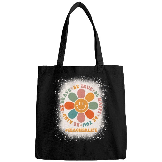Groovy Bleached Teacher Life Teaching Appreciation Women Bags