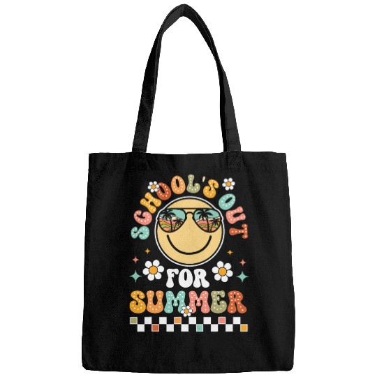 Last Day Of School Retro Schools Out For Summer Teacher Kids Bags