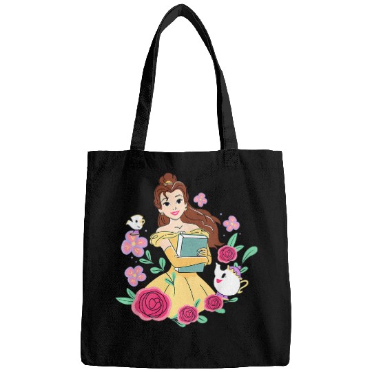 Kids Disney Beauty and the Beast Belle Book Fall Floral Roses Bags