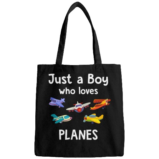 Just A Boy Who Loves Planes Tee Toddler Pilot Plane Bags